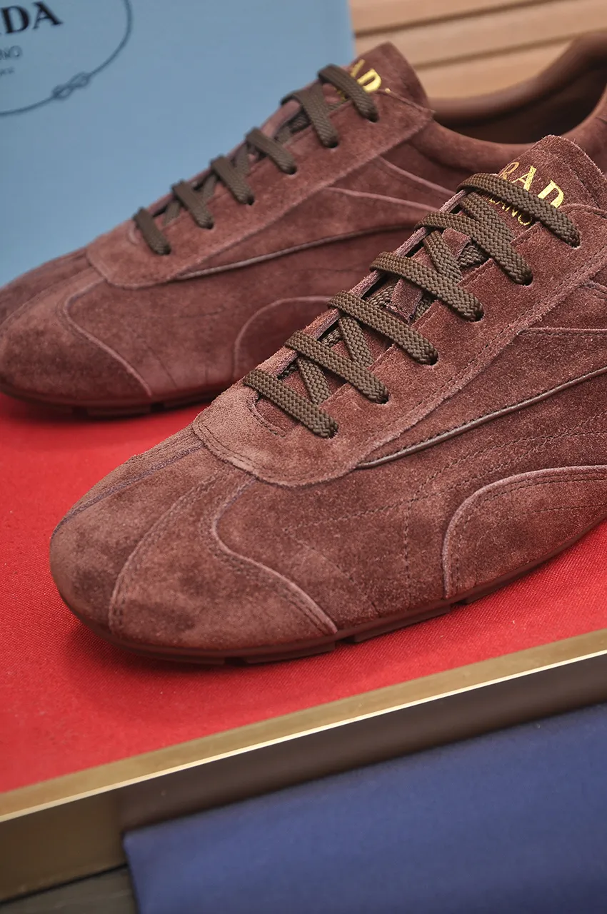Men's shoes 💰560💶【PRADA】Prada casual shoes for couples, originally developed 1:1, made of high-mercerized cowhide with imported cowhide, silk sheepskin lining, rubber outsole, comfortable and soft on the feet, size for women: 35 to 40. Male 38 to 48💰🔥🔥🔥🔥🔥